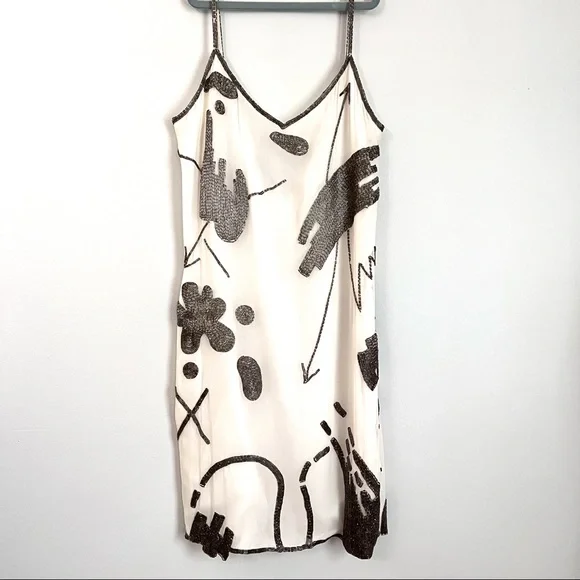 Creative Creations Bonwit Teller silk beaded slip dress - Picture 5 of 16